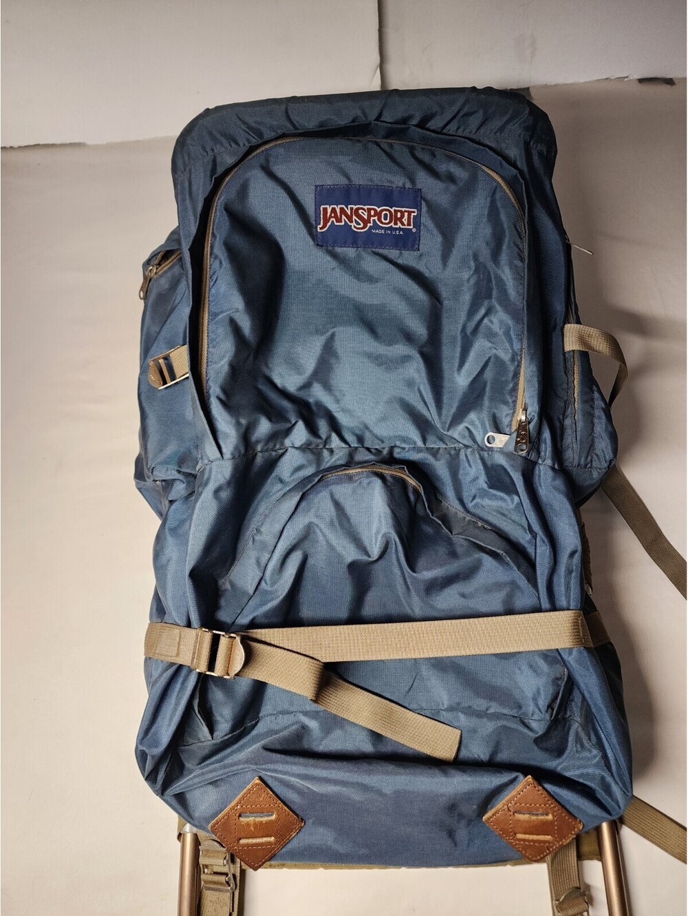 VTG Jansport Hiking Backpack Aluminum Exernal Frame Blue